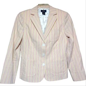 Brooks Brothers 346 multi-colored striped cotton blazer